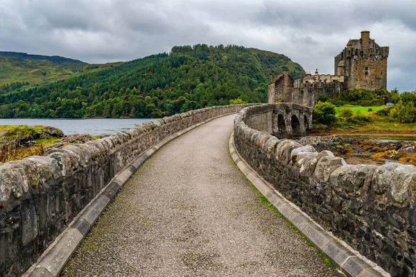 Zamek Eilean Donan Zachodniej Szkocji Wielka Brytania — Zdjęcie stockowe