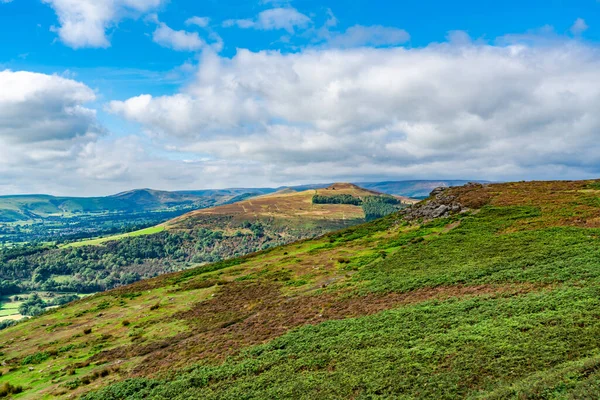 Pohled Derwent Valley Vrcholu Bamford Edge Peak District Derbyshire England — Stock fotografie