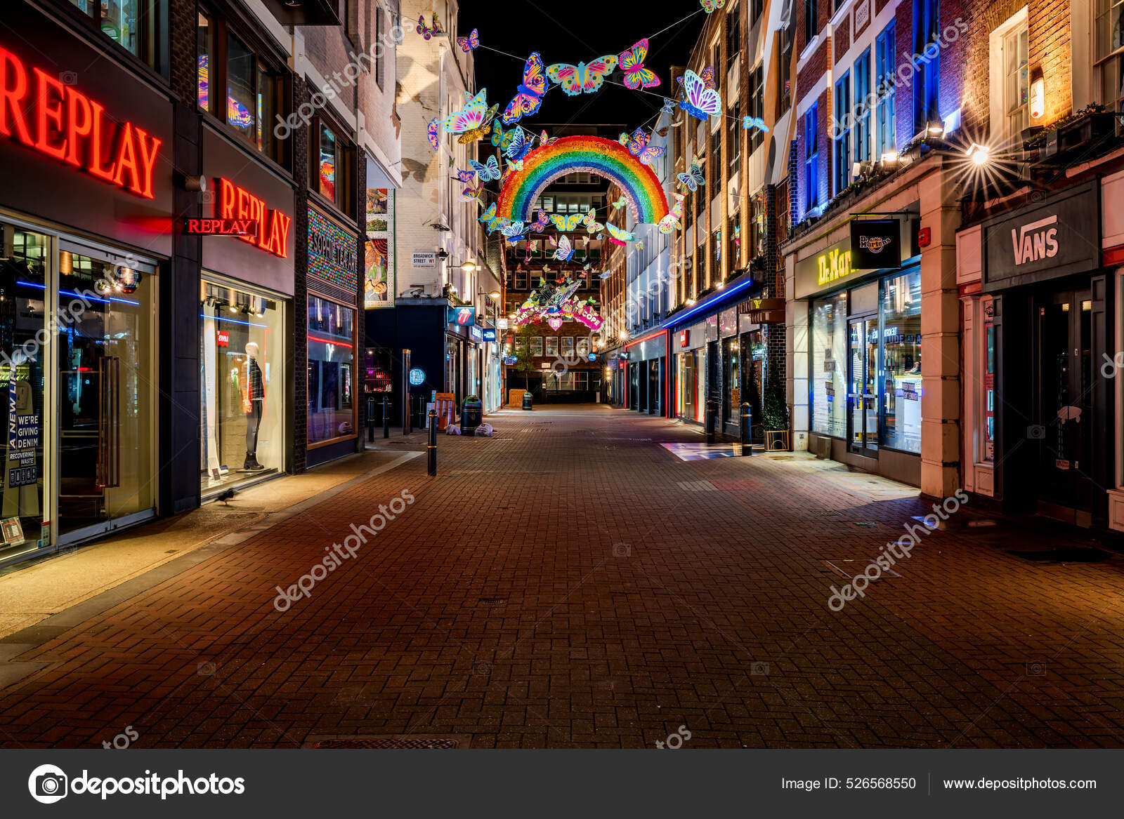 Лондон Ноября 2021 Года Улица Карнаби Лондоне Украшена 600.