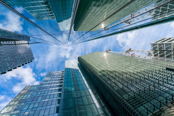 Londres Reino Unido Fevereiro 2022 Vista Para Cima Arranha Céus — Fotografia de Stock