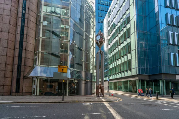 London Ngiltere Şubat 2022 Londra Sokak Manzarası Ana Finans Bölgesi — Stok fotoğraf