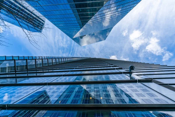 London February 026 2022 Upward View Modern Skyscrapers City London — Stock Photo, Image