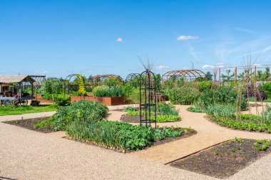 WISLEY, SURREY, UK MAY 22, 2022: RHS Garden in Wisley 'deki beş bahçeden biridir ve Kew Garden' dan sonra İngiltere 'de en çok ziyaret edilen ikinci bahçedir.