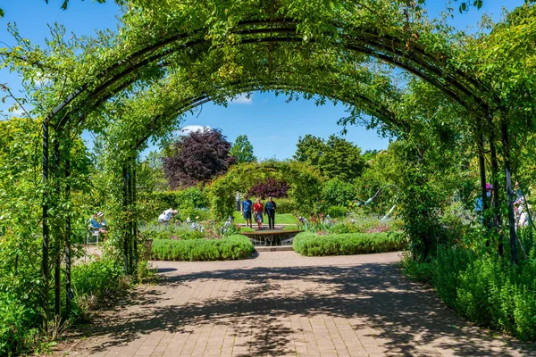 Wisley Surrey Mei 2022 Bezoekers Genieten Van Een Zonnige Dag — Stockfoto