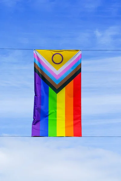 Rainbow Intersex Inclusive Pride Flag Celebration Years Pride — Stockfoto