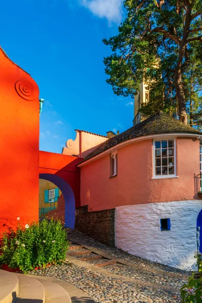 Portmeirion Wales July 2022 Portmeirion Tourist Village North Wales Designed — стоковое фото