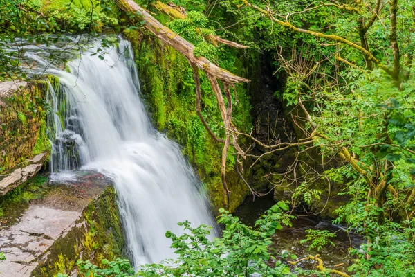 Sgwd Clun Gwyn Waterfall Wales — Stock Photo, Image