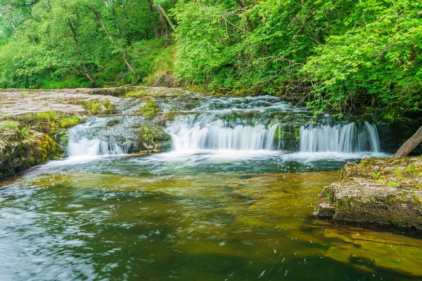 Small Cascade Part Sgwd Clun Gwyn Waterfall Wales — Stock Photo, Image