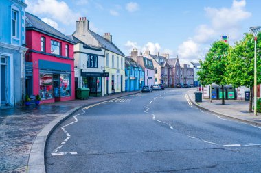 STORNOWAY, ISLE OF LEWIS, SCOTLAND, AUGUST 05, 2022: Street view in Stornoway, the main town of the Western Isles and the capital of Lewis and Harris in Scotland.
