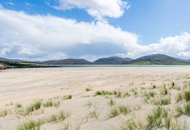 Luskentyre Sands beach on the Isle of Harris, Scotland, UK