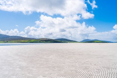 Luskentyre Sands beach on the Isle of Harris, Scotland, UK