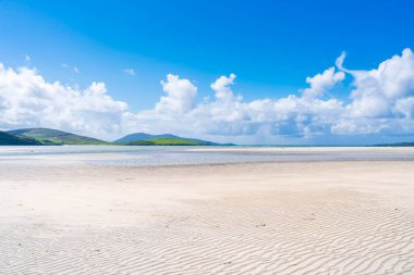Luskentyre Sands beach on the Isle of Harris, Scotland, UK