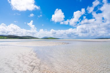 Luskentyre Sands beach on the Isle of Harris, Scotland, UK