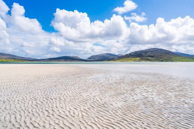 Luskentyre Sands beach on the Isle of Harris, Scotland, UK