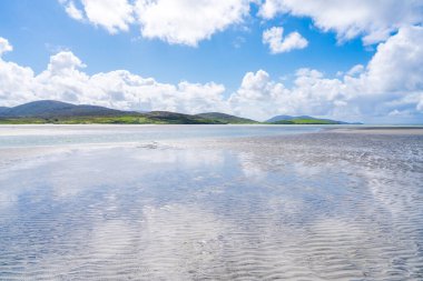 Luskentyre Sands beach on the Isle of Harris, Scotland, UK