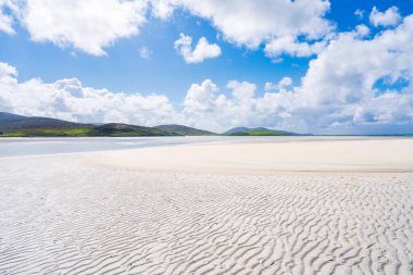 Luskentyre Sands beach on the Isle of Harris, Scotland, UK