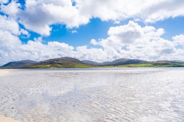 Luskentyre Sands beach on the Isle of Harris, Scotland, UK