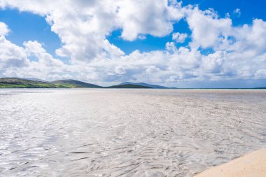 Luskentyre Sands beach on the Isle of Harris, Scotland, UK