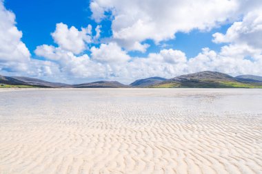 Luskentyre Sands beach on the Isle of Harris, Scotland, UK