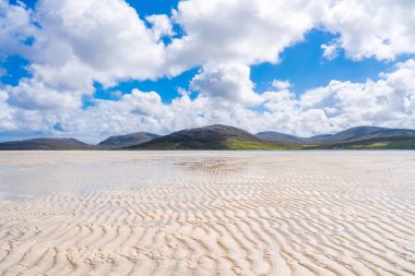 Luskentyre Sands beach on the Isle of Harris, Scotland, UK