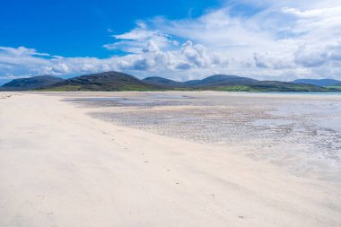Luskentyre Sands beach on the Isle of Harris, Scotland, UK