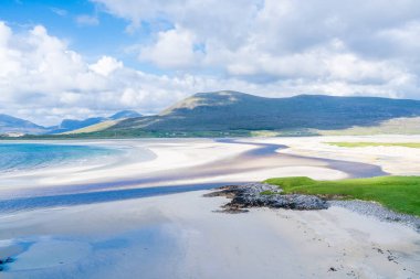 Luskentyre Sands beach on the Isle of Harris, Scotland, UK
