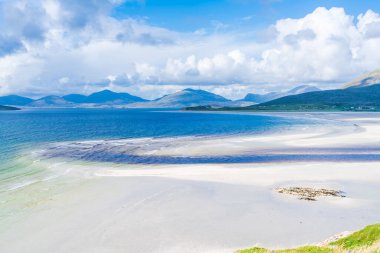 Luskentyre Sands beach on the Isle of Harris, Scotland, UK
