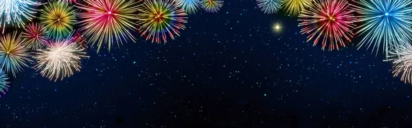 Fondo de fuegos artificiales de color abstracto. Fondo de Año Nuevo. —  Fotos de Stock