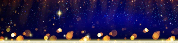 Boże Narodzenie Tło Kolorowym Rozmyciem Bokeh Gwiazdy Nieba — Zdjęcie stockowe