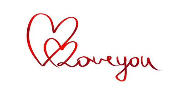 Valentines Day latar belakang dengan dua cinta hati merah . — Stok Foto