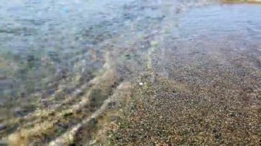 Kum Sahili 'nde Deniz Dalgaları .