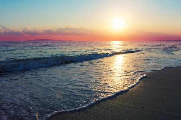 Sunrise Greek Beach Sea Landscape — Stock Photo, Image
