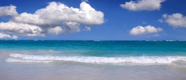 Красивое Карибское Море Голубое Небо Природа — стоковое фото