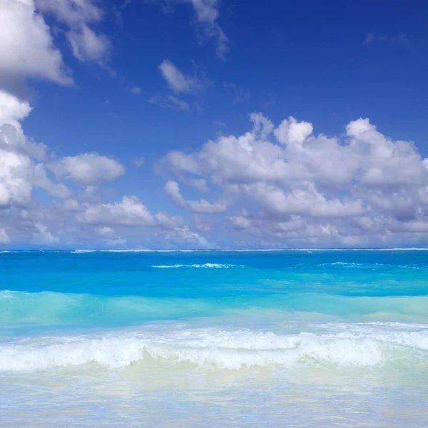 Belo Mar Caribenho Céu Azul Natureza Fundo — Fotografia de Stock