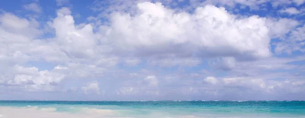 Güzel Karayipler Denizi Mavi Gökyüzü Doğa Arkaplanı — Stok fotoğraf