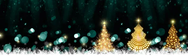 Χριστουγεννιάτικα Δέντρα Φώτα Που Απομονώνονται Στο Φόντο Του Ουρανού — Φωτογραφία Αρχείου
