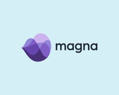 Soyut renk çakışan dalga vektör logo simgesi. Yaratıcı ses, aqua, ekolayzır işareti logotype.