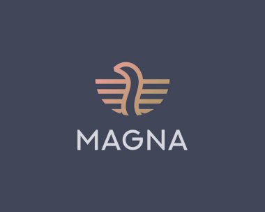 Soyut kuş logosu tasarım şablonu. Şahin Şahin vektör logosu.