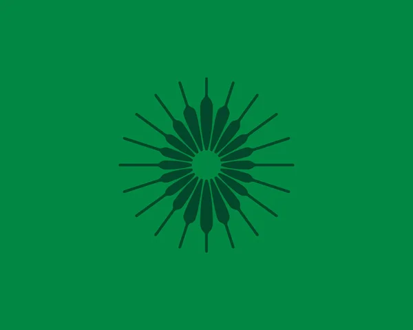 Абстрактний лист з абстрактних форм векторний шаблон дизайну логотипу. Креативний парк, сад, ліс Векторний логотип емблема логотип логотип . — стоковий вектор