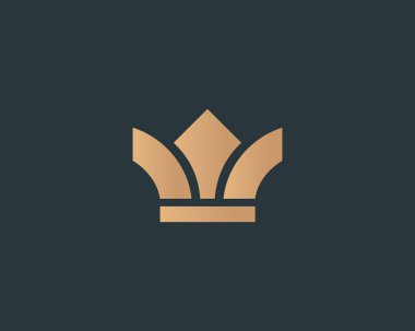 Soyut taç logo vektör tasarımı. Premium butik, kozmetik, spa vektör logoti. Kraliyet, kral sembolü.