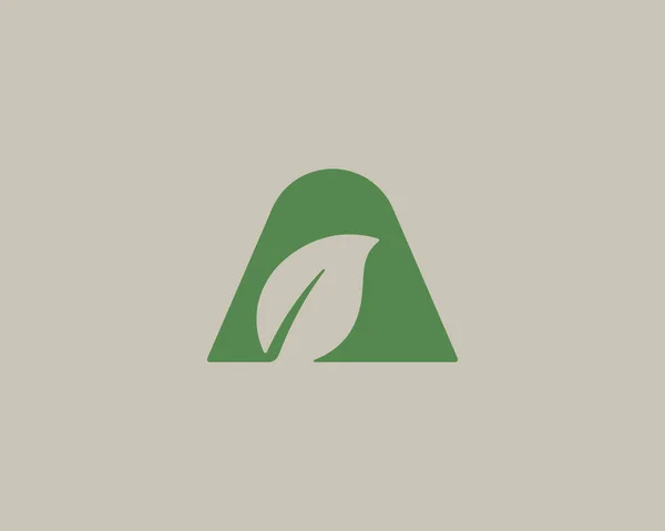 Абстрактна літера Шаблон дизайну логотипу. Барвистий зелений лист природа еко Векторний логотип піктограми . — стоковий вектор