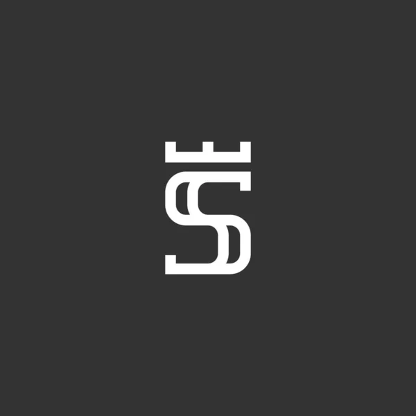 Letra abstrata S com design de logotipo de linha de coroa. Símbolo de ícone de logotipo de vetor minimalista criativo. — Vetor de Stock