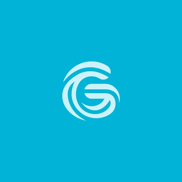 Abstract Letter Logo Design Template Twisted Lines Vector Monogram Symbol — 스톡 벡터