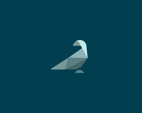 Polygonales Taubenlogo Abstraktes Vogellogo Geometrischen Stil Origami Tauben Ikone Taubenzeichen — Stockvektor