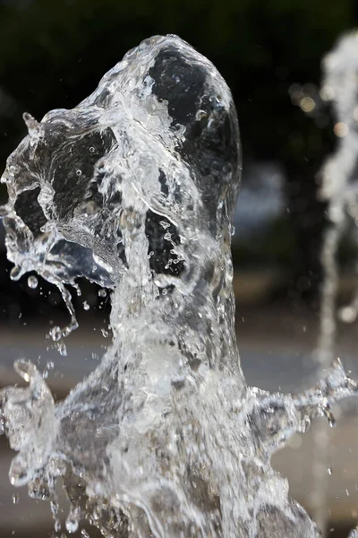 Water fountain at a fountain in Travemuende at the Baltic Sea