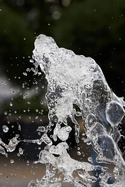 Water fountain at a fountain in Travemuende at the Baltic Sea