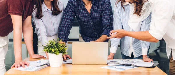 Grupo Éxito Profesional Reunión Negocios Discutir Estrategia Con Nuevo Proyecto — Foto de Stock