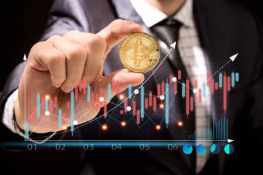 Borsa borsası kripto döviz yatırımlarının satışı ve fiyat grafiği veri grafiği ile satın alınması bitcoin ticareti parasıyla ticaret yapan tüccarın başarısı