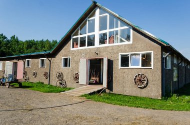 The stable building in the manor of Marino in the Leningrad region, Russia.