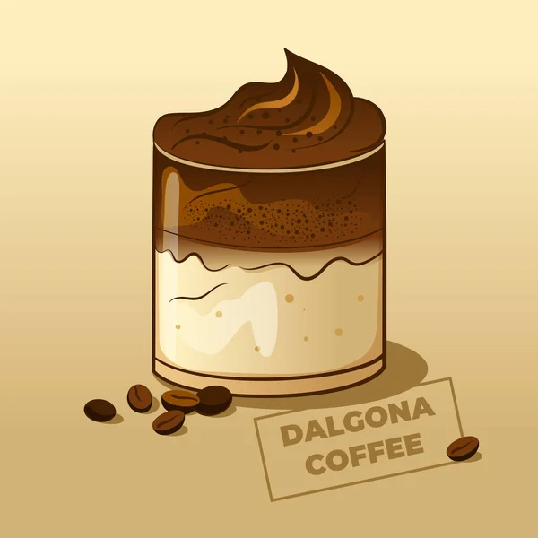 Кофе Далгона Вкусный Кофе — стоковый вектор
